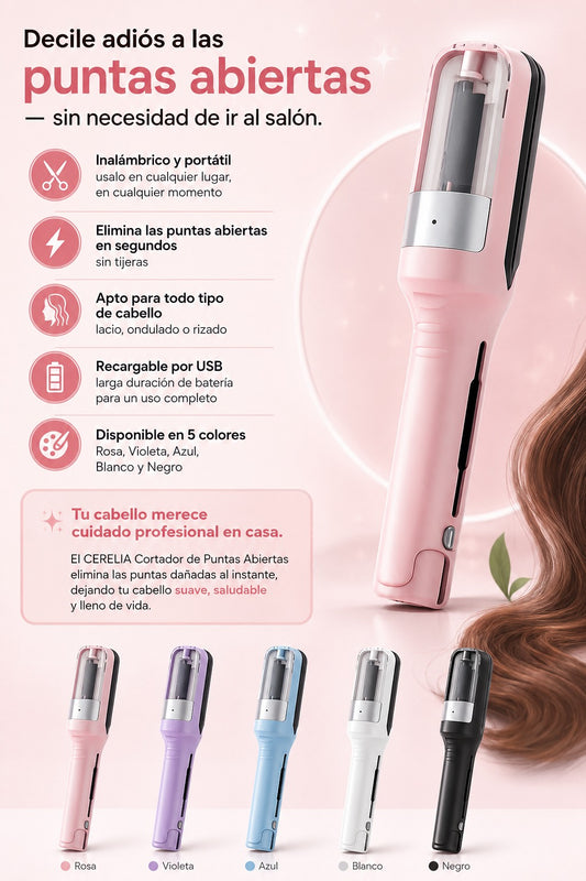 CERELIA Trimmer Eléctrico – Eliminá las Puntas Dañadas en Segundos