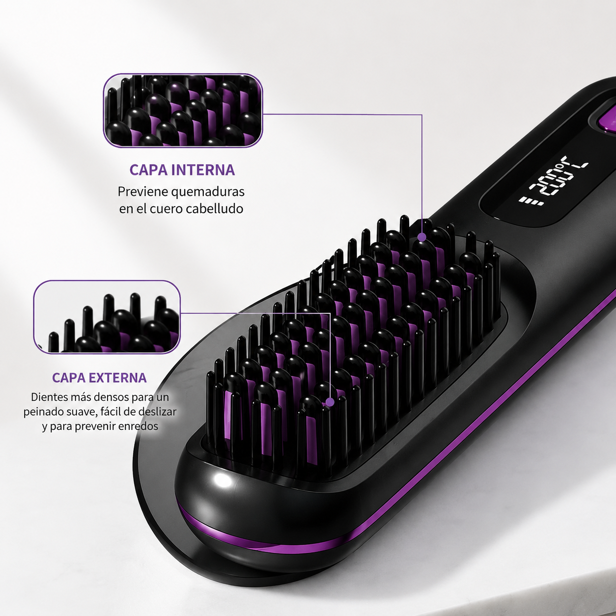 Peine Alisador Inalámbrico Cerelia – Liso Perfecto Sin Cables