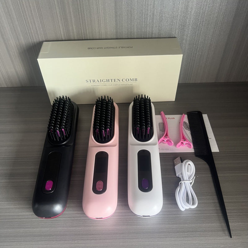 Mini Cepillo Alisador Inalámbrico Anti-Frizz ✨